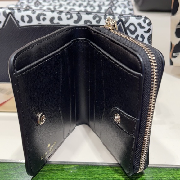 Kate Spade meow cat small zip around wallet - Picture 7 of 9